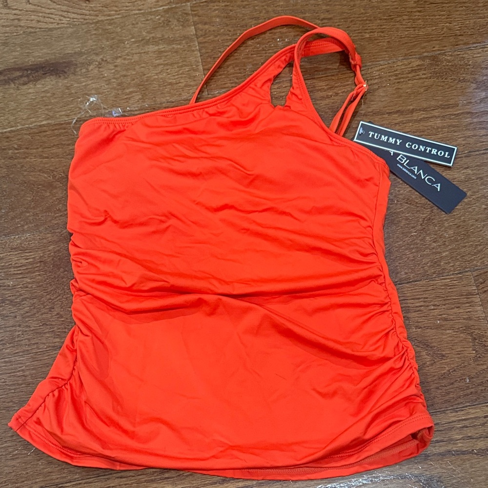 NWT La Blanca Women's Orange Swim Top